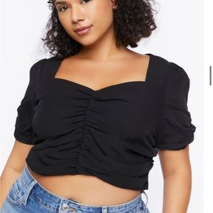 Forever 21 plus 3x crop top black